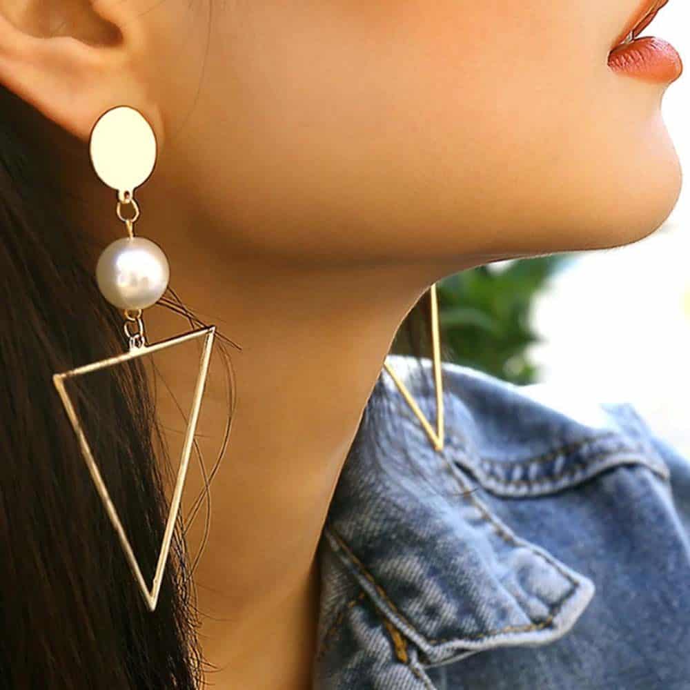 South Korea 925 Sterling Silver Square Temperament High-end Summer Earrings,  Round Face Was Thin, Simple And Cold Wind Earrings - Stud Earrings -  AliExpress